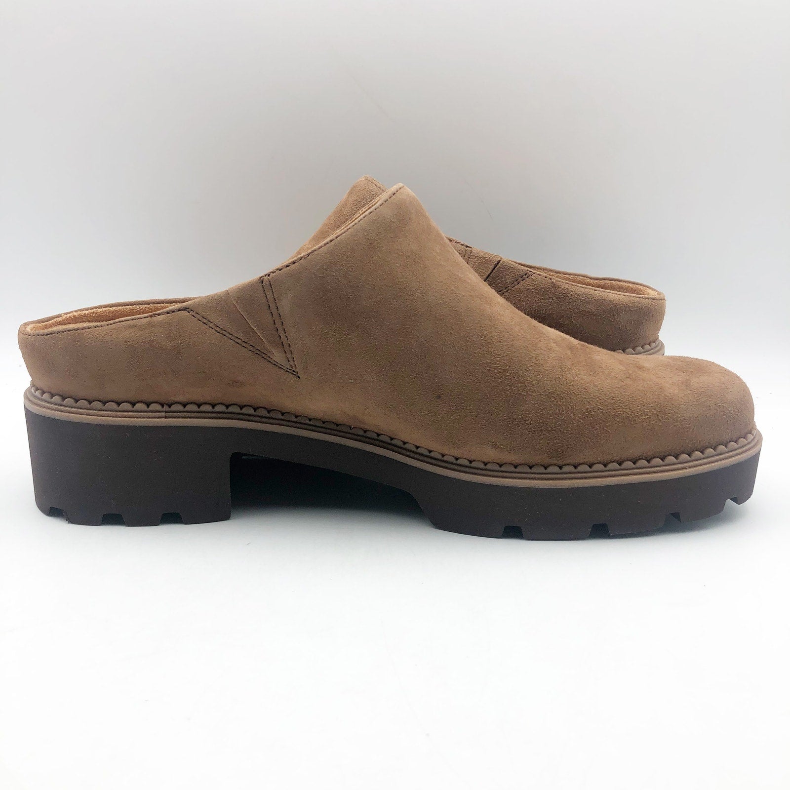 Vionic Womens Fairfax Clogs US 10 EU 41 Brown Suede Slip On NIB