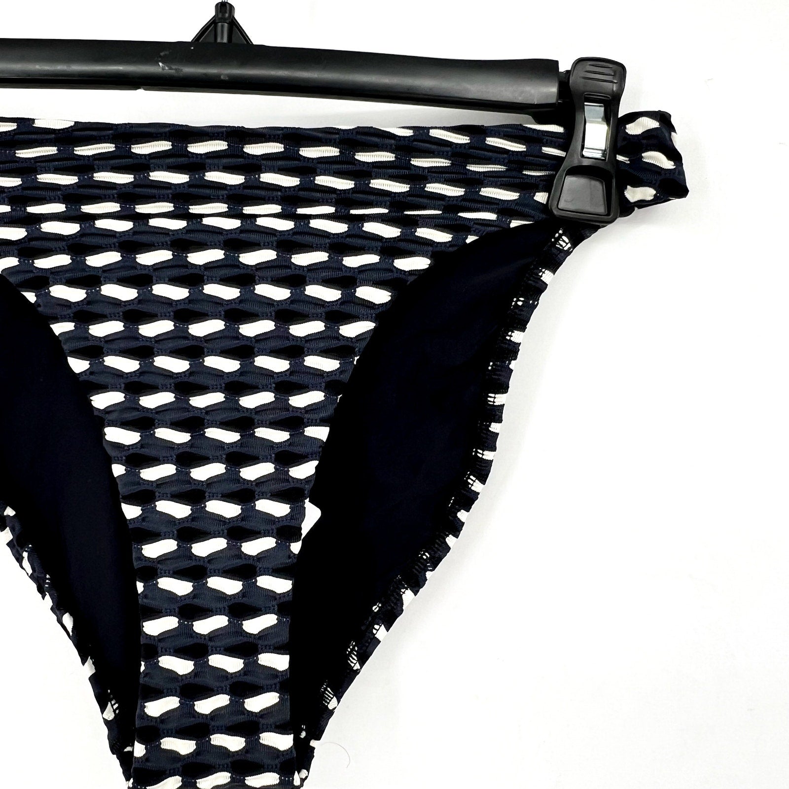 SEAFOLLY Women's Mala High Leg Bikini Bottom Size 6 Black Printed NWT