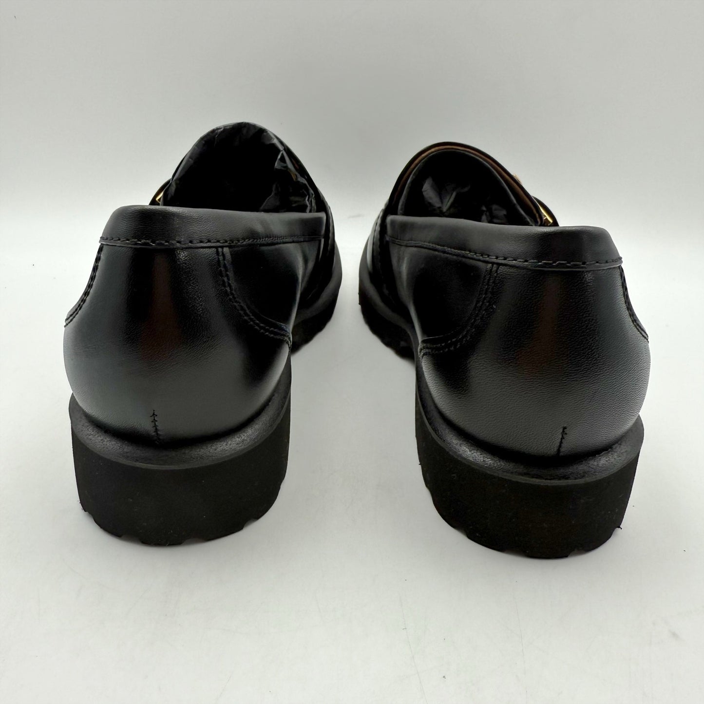 Cole Haan Womens Giana Buckle Loafers US 8 B EU 38.5 Black Leather NIB