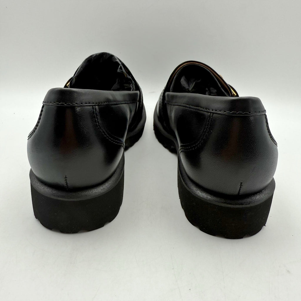 Cole Haan Womens Giana Buckle Loafers US 8 B EU 38.5 Black Leather NIB