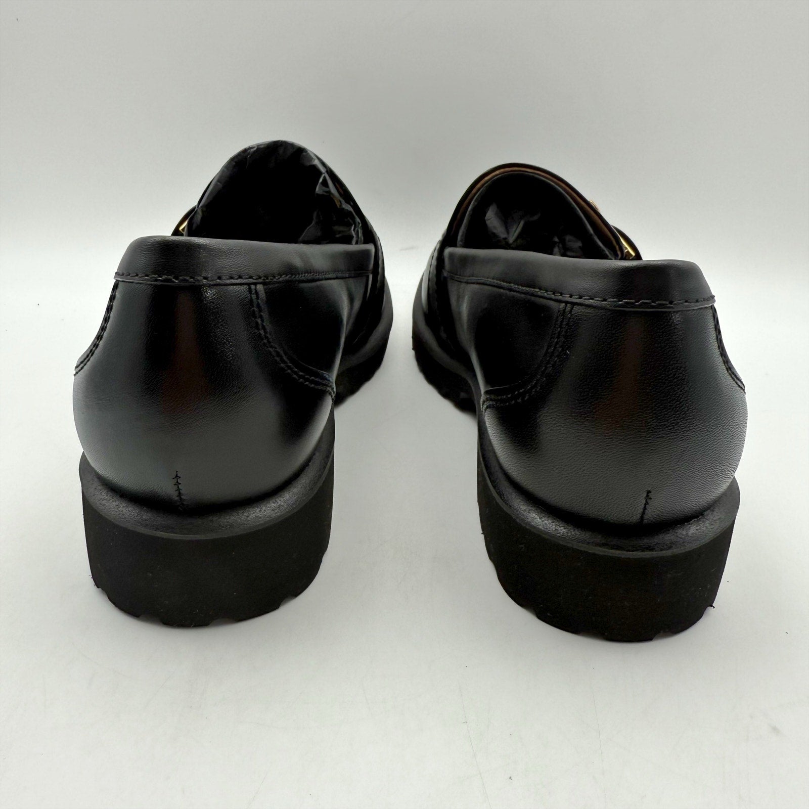 Cole Haan Womens Giana Buckle Loafers US 8 B EU 38.5 Black Leather NIB