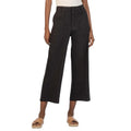 KUT FROM THE KLOTH Topaz Crop Wide Leg Pants Size 4 Petite Black Linen NWOT