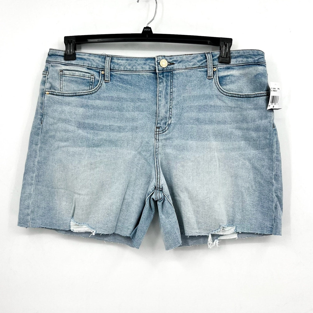 KUT FROM THE KLOTH Hailey Cutoff Denim Shorts Size 18 Openness High Waist NWT