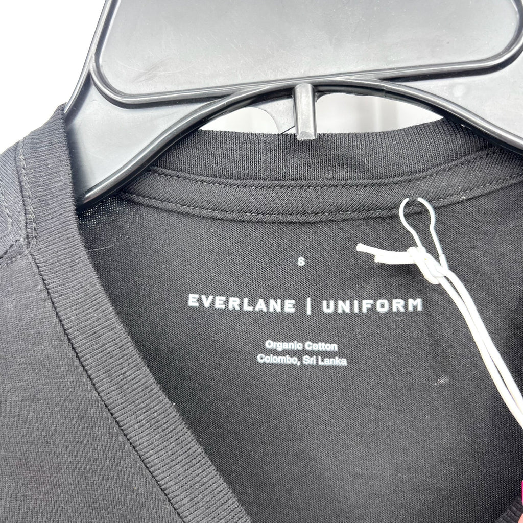 EVERLANE Men's Uniform The Organic Cotton Crew Small Black Short Sleeve NWT