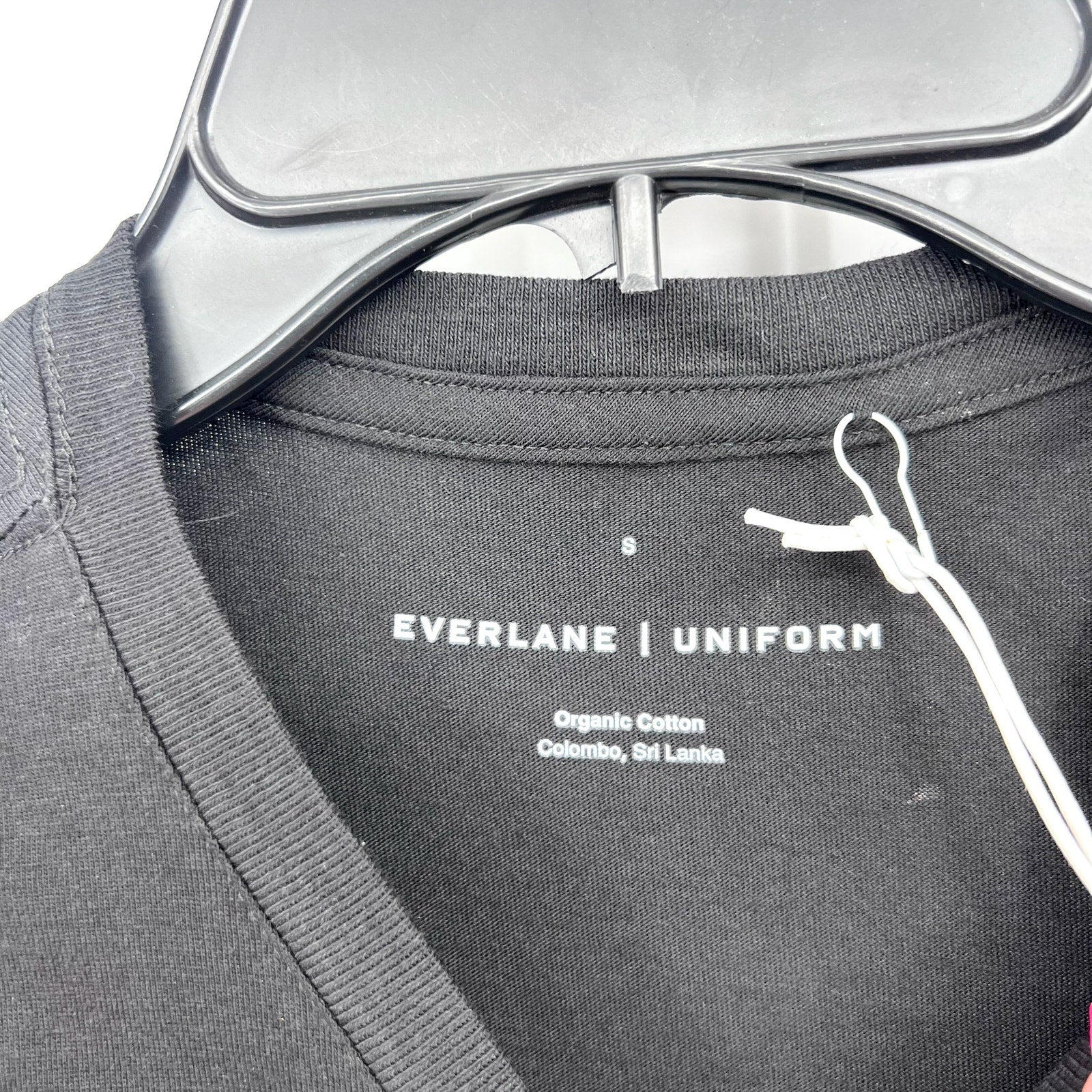 EVERLANE Men's Uniform The Organic Cotton Crew Small Black Short Sleeve NWT