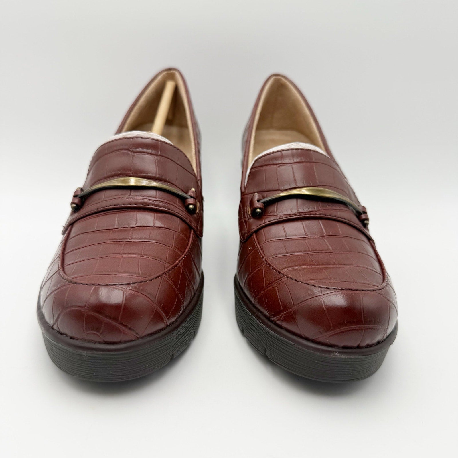 Soul Naturalizer Womens Achieve Wedge Loafers US 6.5 Wide EU 36.5 Brown NIB