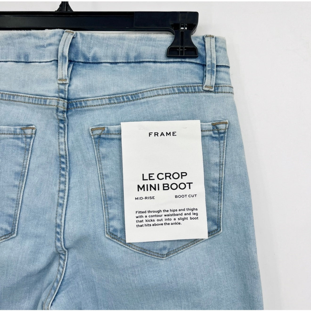 FRAME Womens Le Crop Mini Boot Cut Jeans Size 27 US 4 Atwood Light Wash Blue NWT