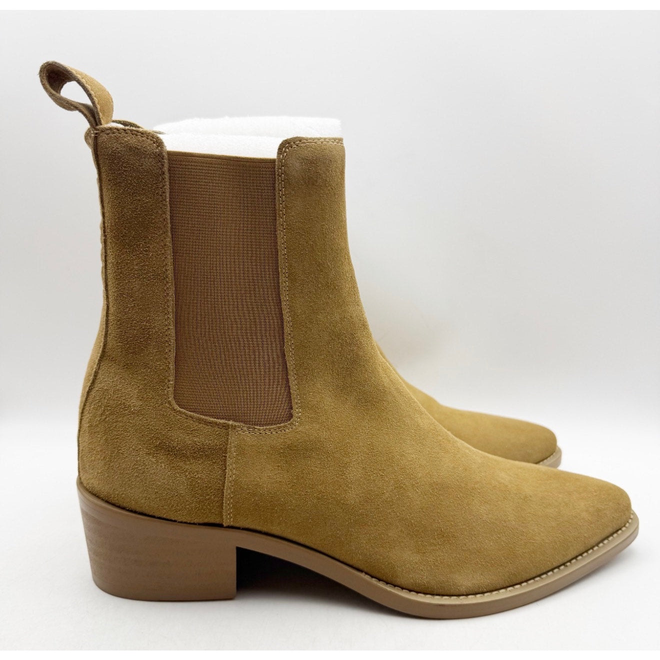 Saint Morta Men's Nomad Pointy Toe Chelsea Boot Size 9 EU 43 Tan Camel Suede NIB
