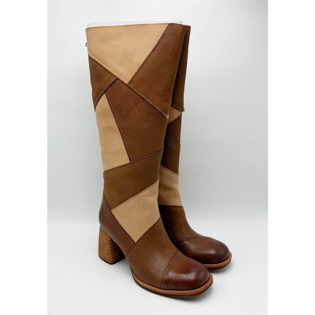 Kork-Ease Womens Asbee Knee High Boots Size 6.5 M EU 37 Tan Leather Suede NIB