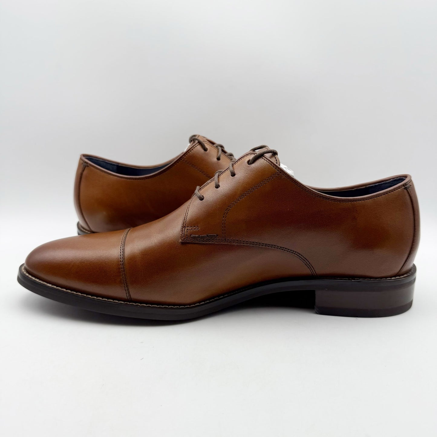 Cole Haan Mens Lenox Hill Cap Oxford Shoes US 10 M Brown Leather Split Toe NIB