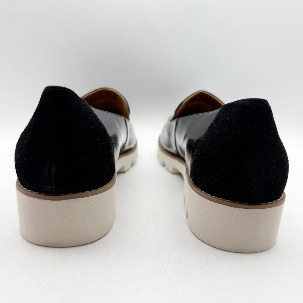 Vionic Womens Kensley Loafers Size 8.5 Black Leather Slip On NWOB