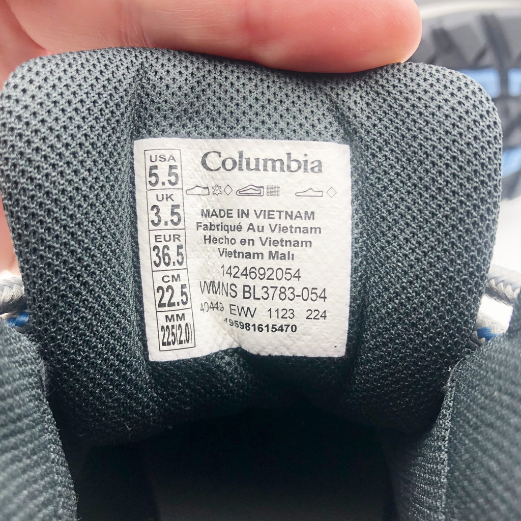 Columbia Womens Newton Ridge Plus Amped Hiking Boots US 5.5 Grey Waterproof NIB