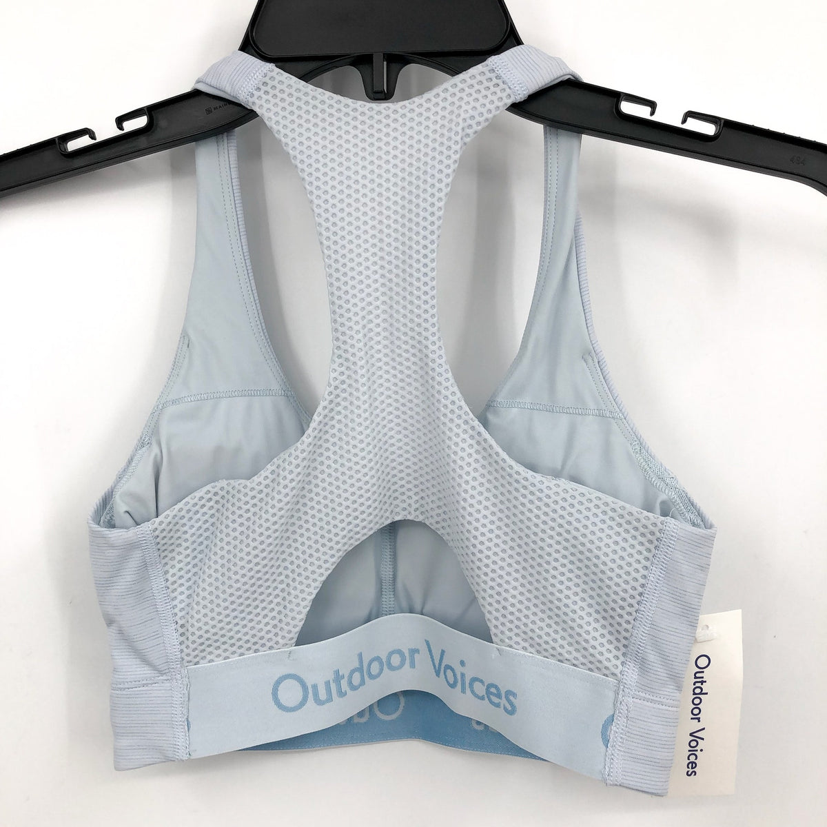 OUTDOOR VOICES Women's Doing Things Sports Bra XXS Light Blue Ice Racerback NWT