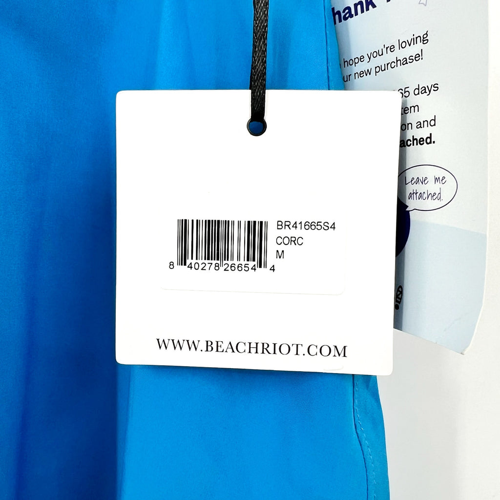 BEACH RIOT Women's Coast Skort Medium Coral Reef Blue Yellow Skirt NWT