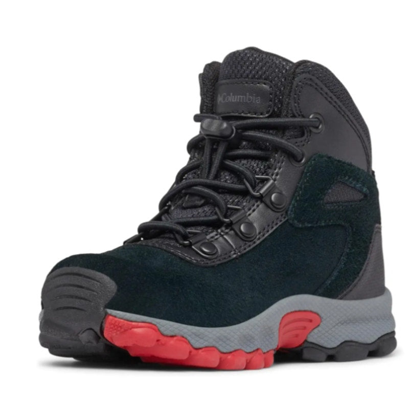 Columbia Kids Newton Ridge Amped Hiking Boots Size 1 Black Red Waterproof NIB