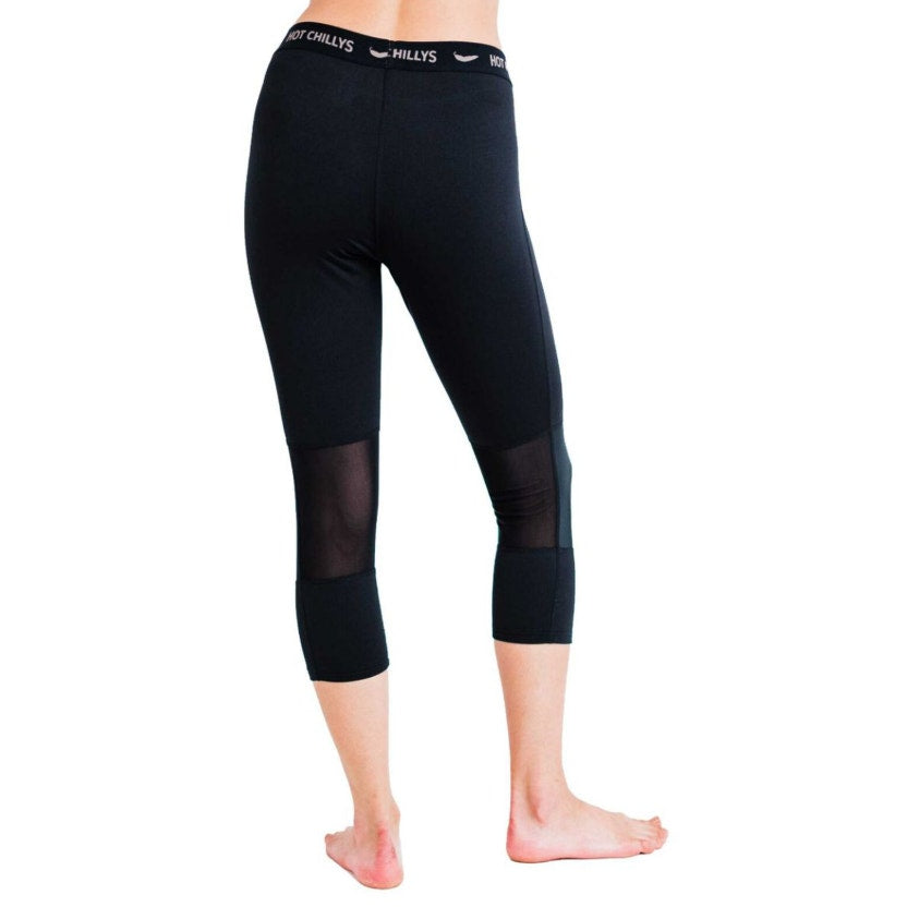 HOT CHILLYS Women's Premiere Capri Tight Medium Black Micro-Elite Chamois NWT