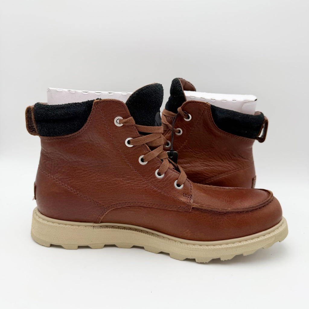 Sorel Mens Madson II Moc Toe Boots US 7.5 EU 40.5 Brown Leather Waterproof NIB