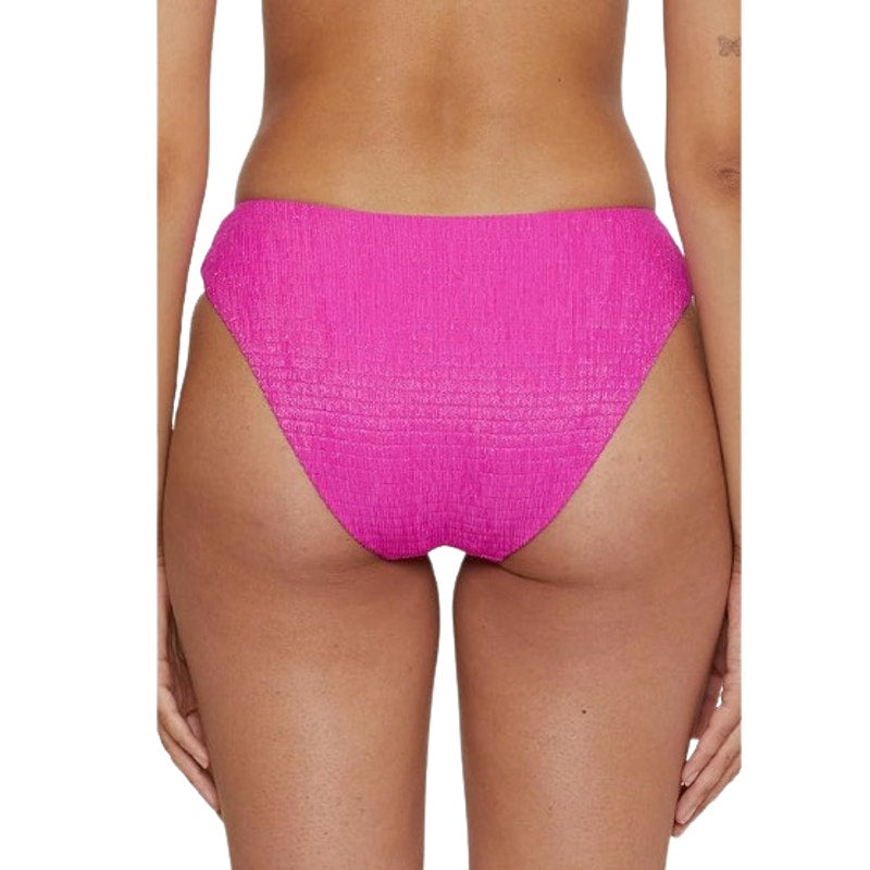 BECCA Women's Luminous Hipster Bikini Bottom Small Vivid Pink Cut Out Swim NWT