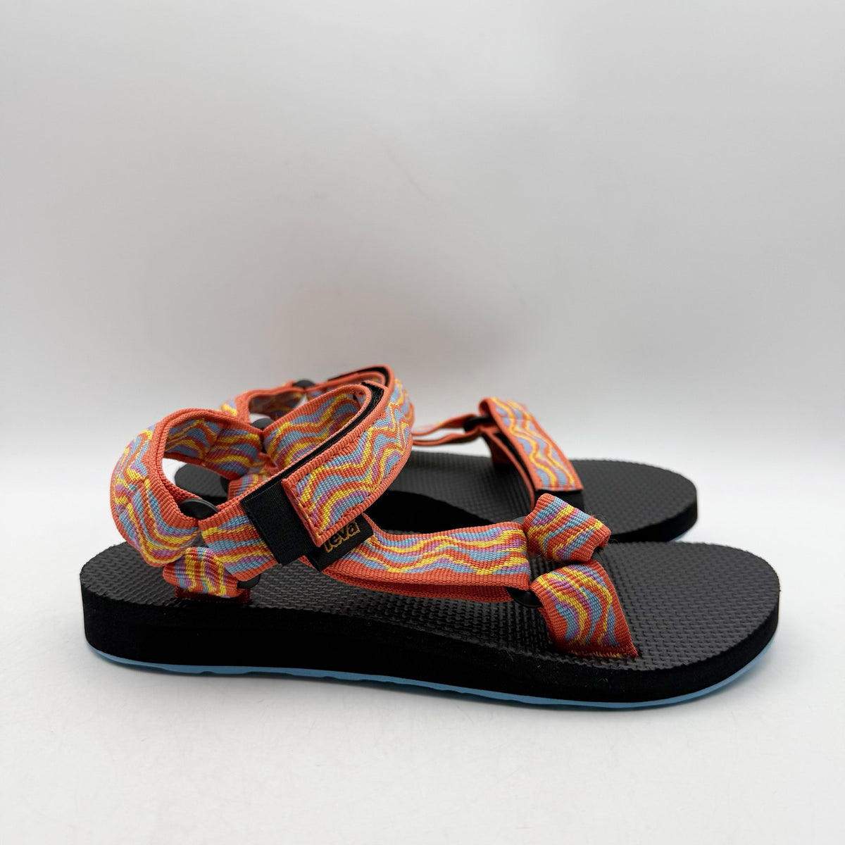 Teva Womens Original Universal Revive Sandals Size 6 EU 37 Orange Blue NIB