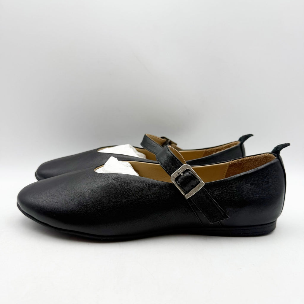 Miz Mooz Womens Kiki Mary Jane Flats EU 38 US 7.5-8 Black Leather NIB