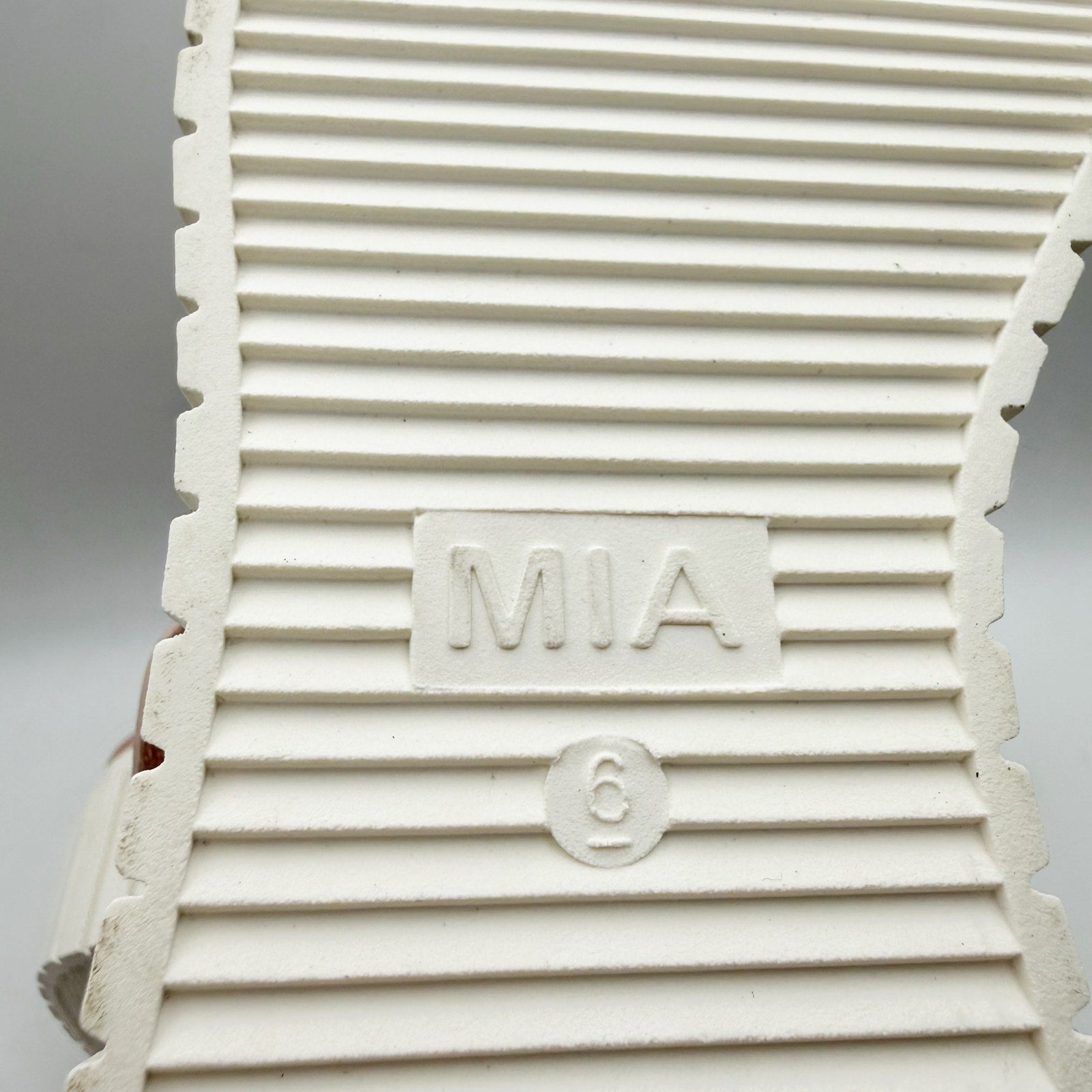 MIA Womens Yuri Wedge Sandals US 6 Taupe Beige Vegan Leather NWOB