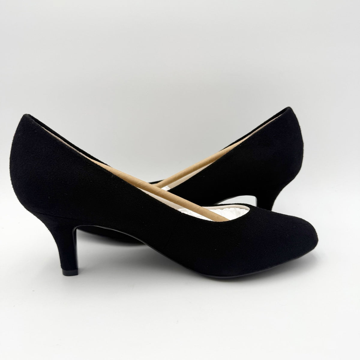 LifeStride Womens Parigi Pumps Size 9 Wide EU 40 Black Microfiber Heels NIB