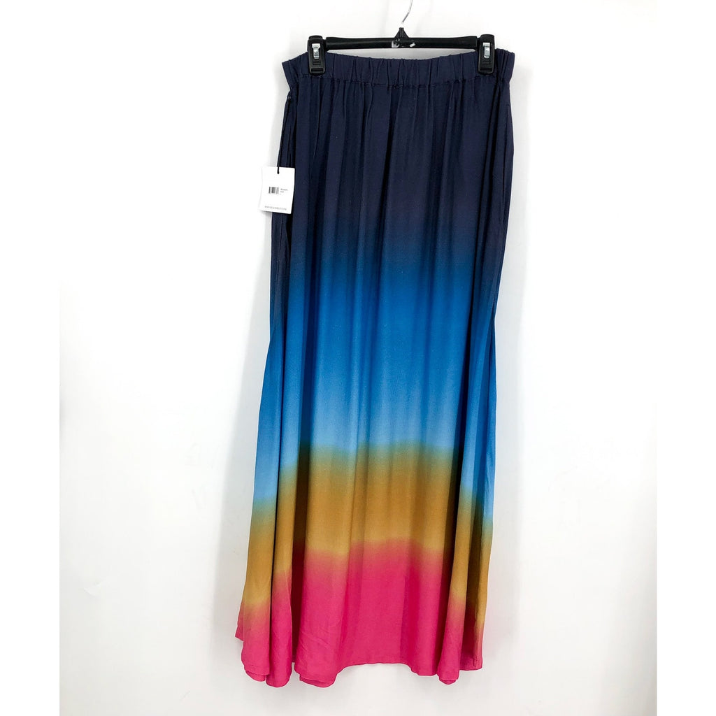 BEACH RIOT Women's Larissa Maxi Skirt Large Blue Ocean Sunset Boho Ombre NWT