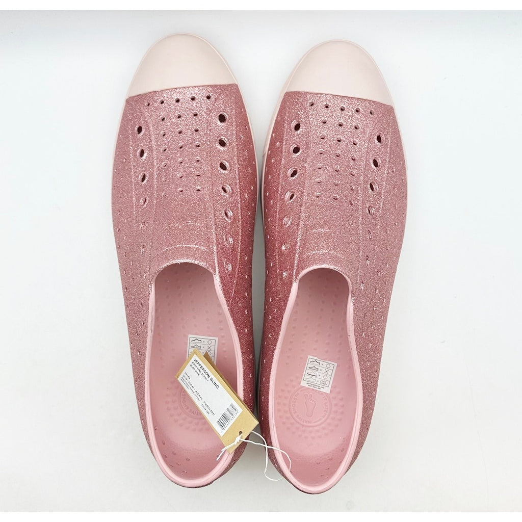 NATIVE Men's Jefferson Shoes Size 13 EU 47 Rose Pink Bling Dust Pink NWOB