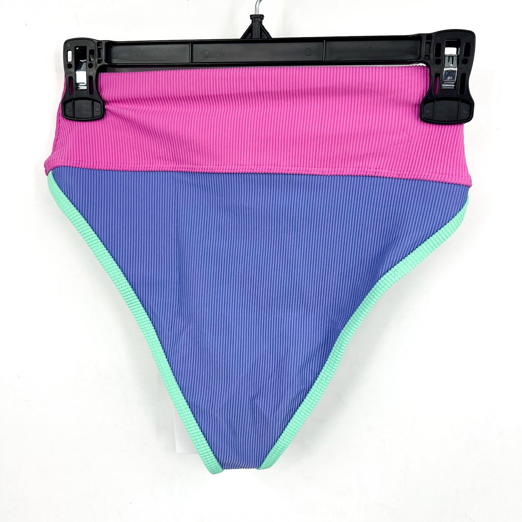 BEACH RIOT Women's Emmy High Waist Bikini Bottom XS Purple Pink High Tide NWT