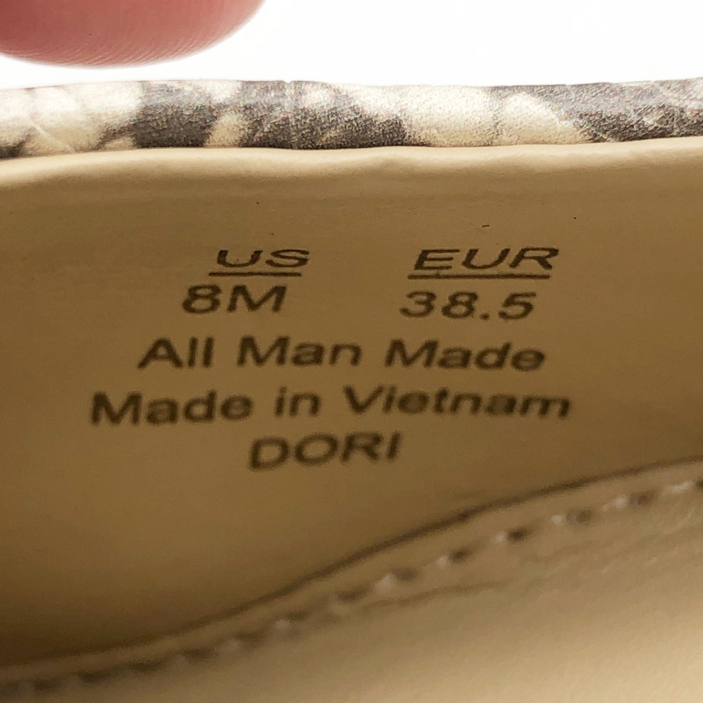 Sam Edelman Womens Dori Pumps US 8 M EU 38.5 Taupe Snake Print Leather NIB