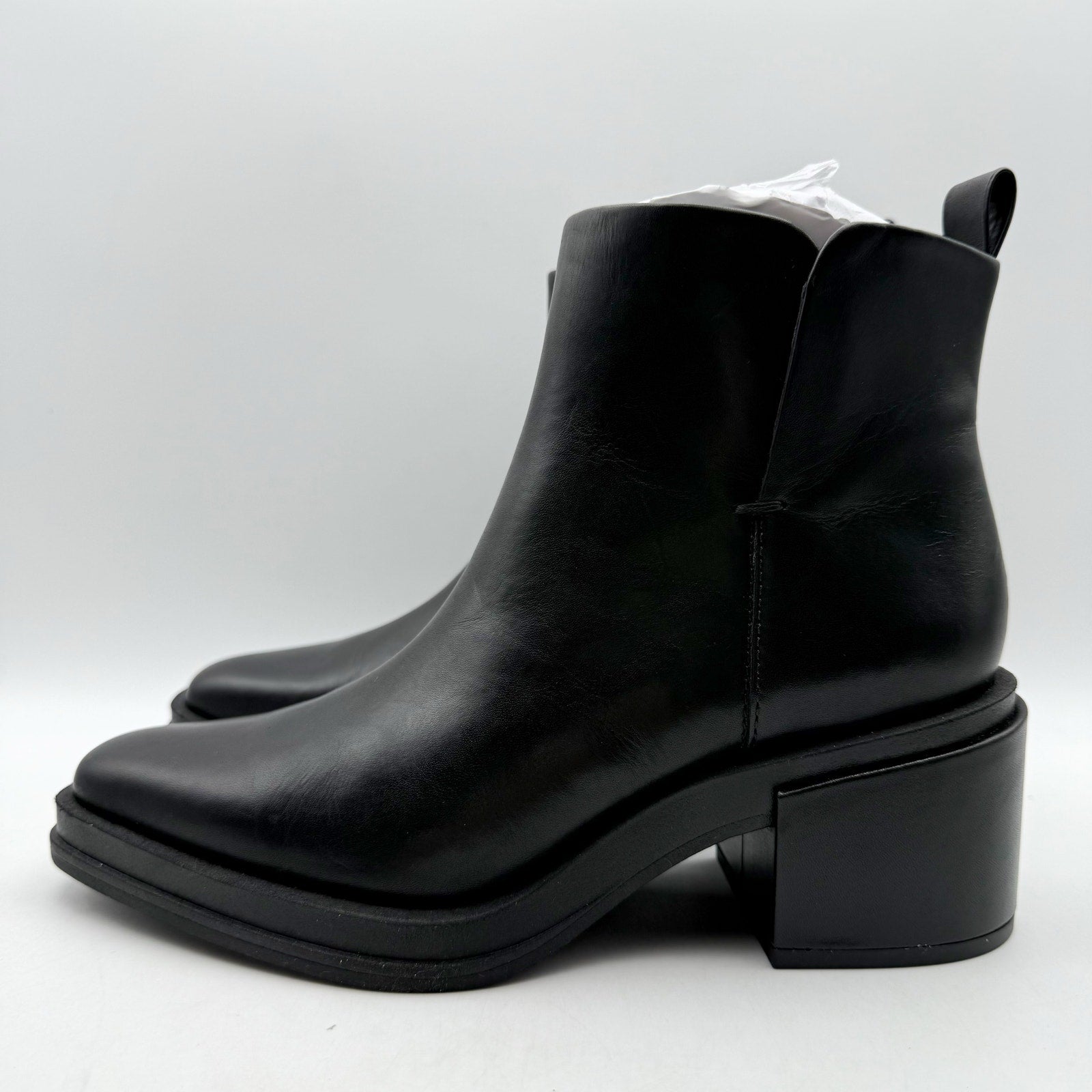 Franco Sarto Womens Dalden Ankle Boots US 6.5 M EU 36.5 Black Leather NWOB