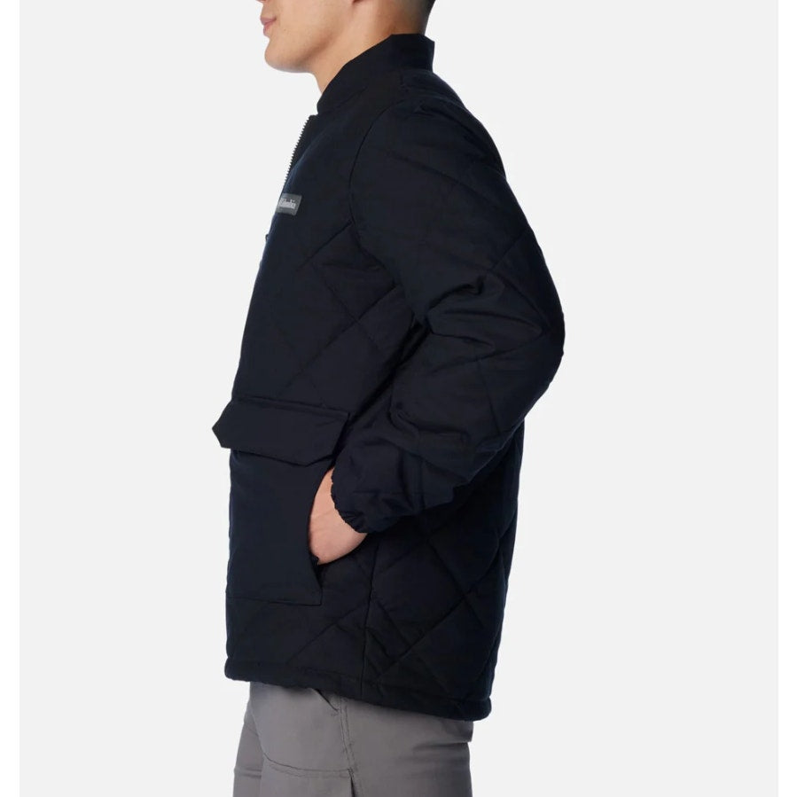 Columbia Mens Rad Padded Jacket Large Black Full Zip Lined Quilted NWT