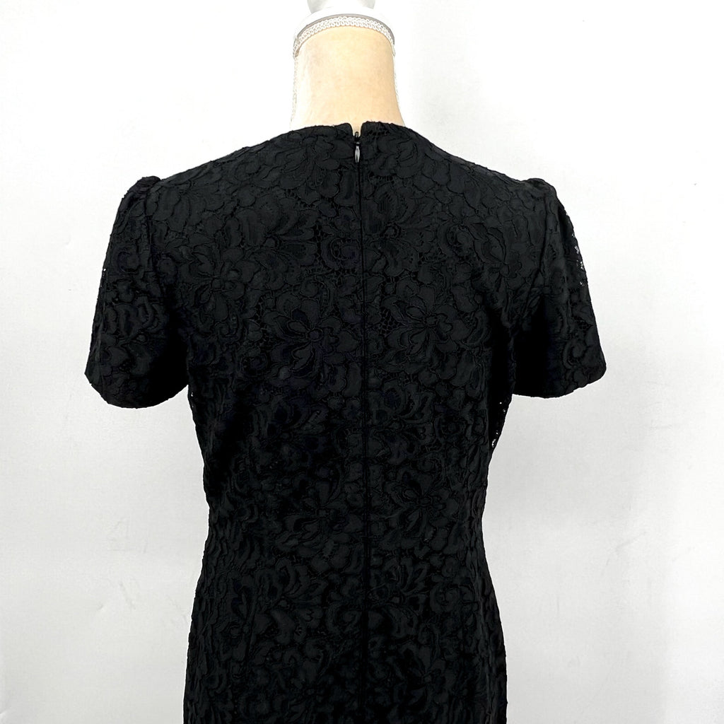 Lauren Ralph Lauren Women's Floral Lace Sheath Dress Size 10 Black SS NWT