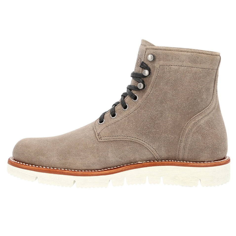Georgia Boot Mens Small Batch Cut Wedge Ankle Boot US 13 Wide Grey Suede NWOB