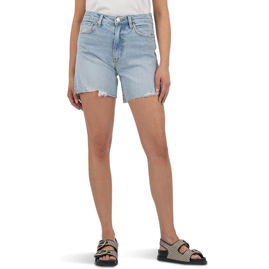 KUT FROM THE KLOTH Hailey Cutoff Denim Shorts Size 18 Openness High Waist NWT