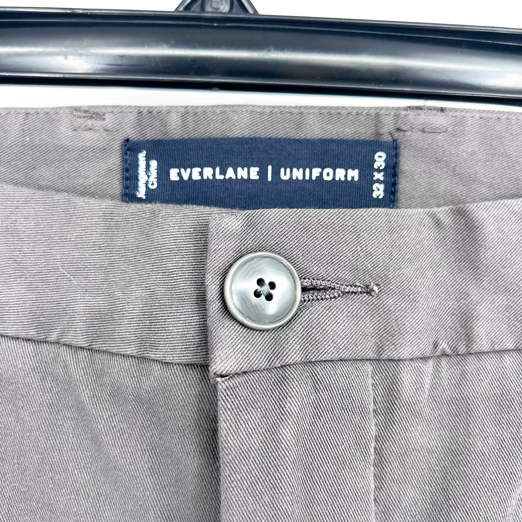 EVERLANE Men's Uniform Performance Chinos 32x30 Slate Grey Slim Fit Pants NWT