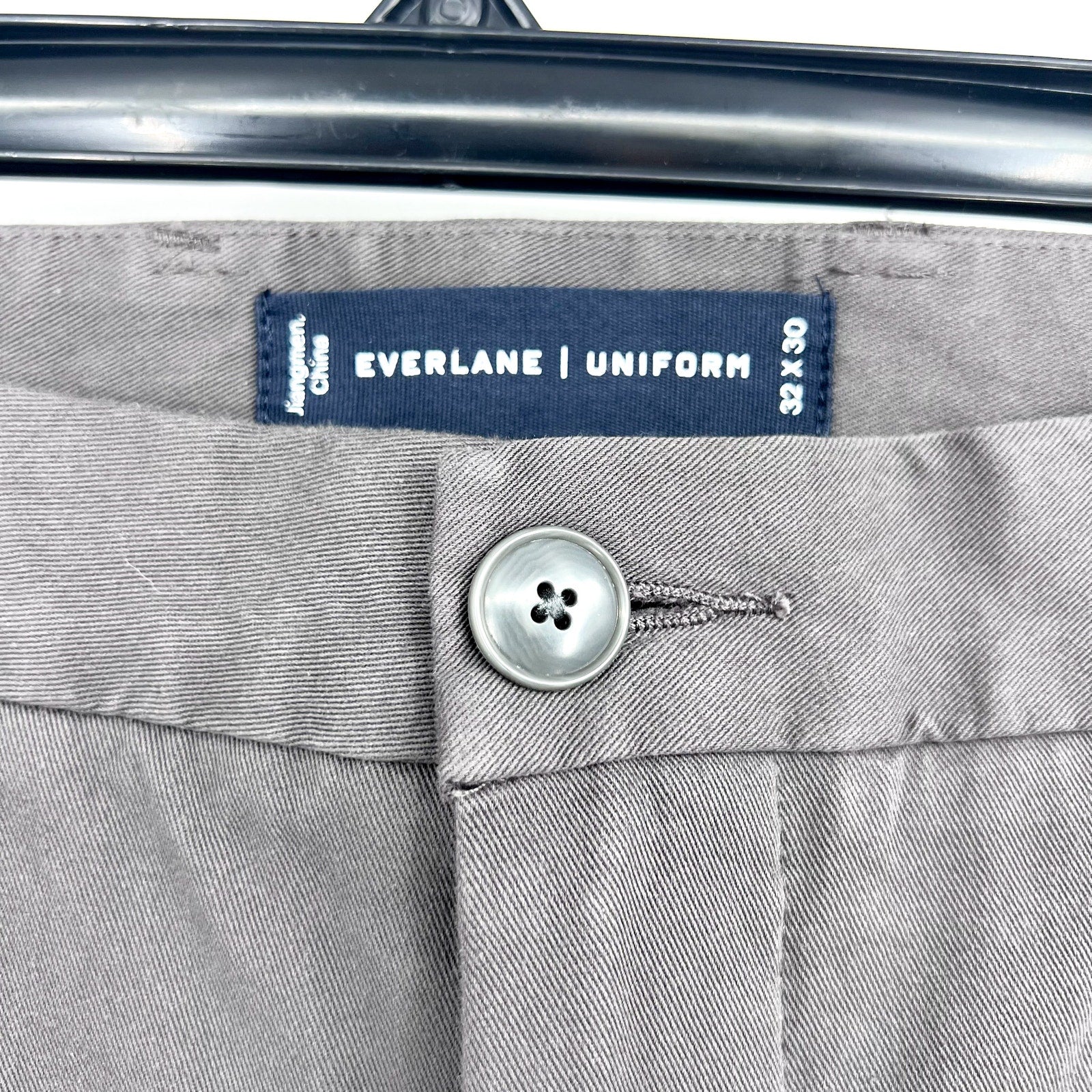 EVERLANE Men's Uniform Performance Chinos 32x30 Slate Grey Slim Fit Pants NWT