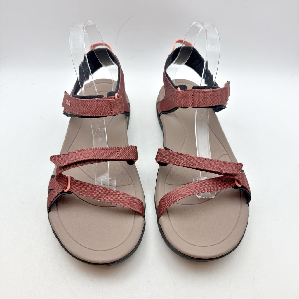 TEVA Womens Verra Sport Sandals Size 11 EU 42 Red Brown Quick Dry NIB