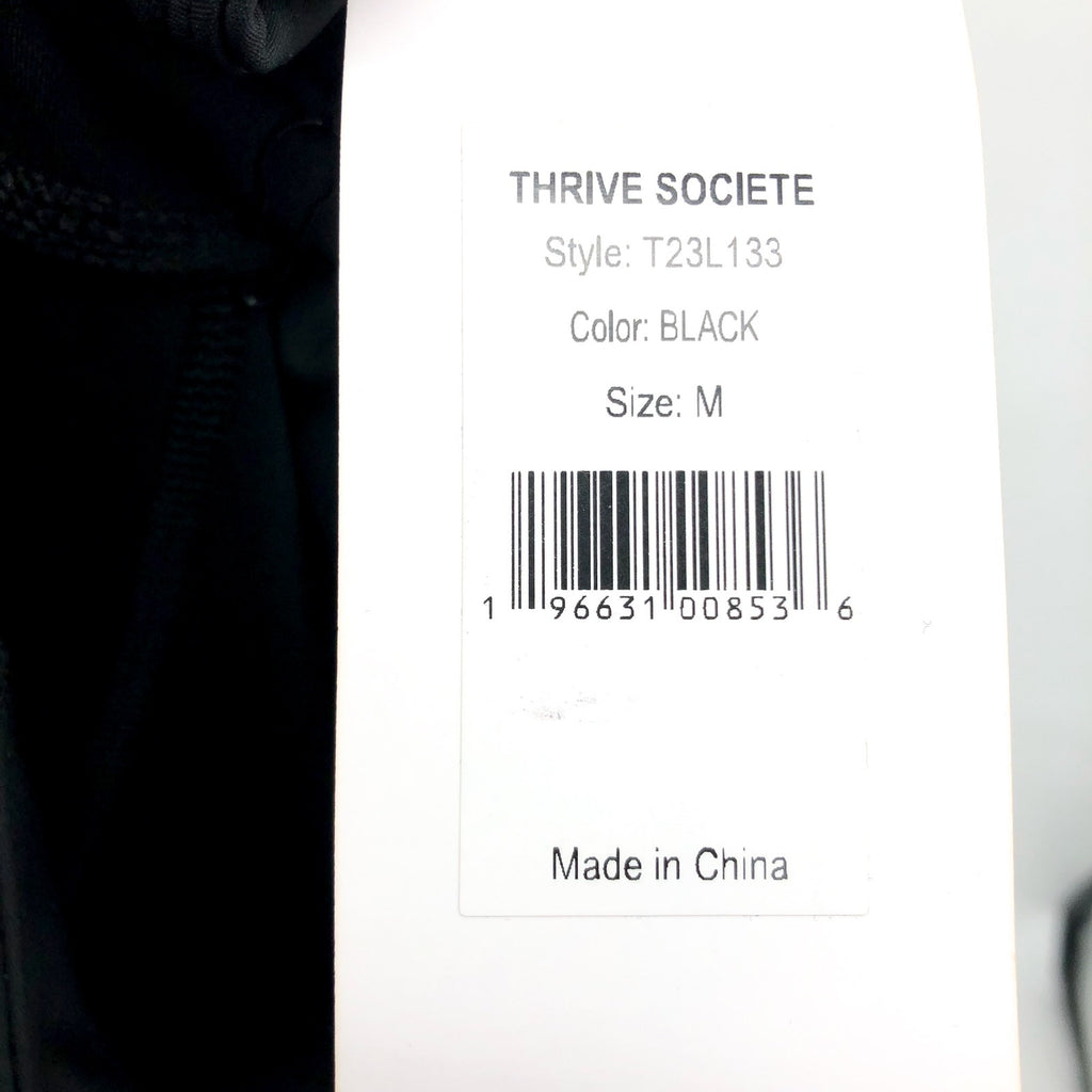THRIVE SOCIETE Women's Reflective 7/8 Leggings Medium Black Slim Fit NWT
