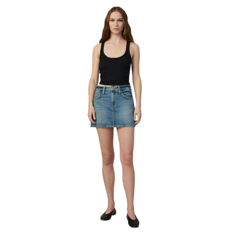 JOE'S JEAN Women's The Tessa Denim Mini Skirt Size 31 US 12 Blue Showdown NWT