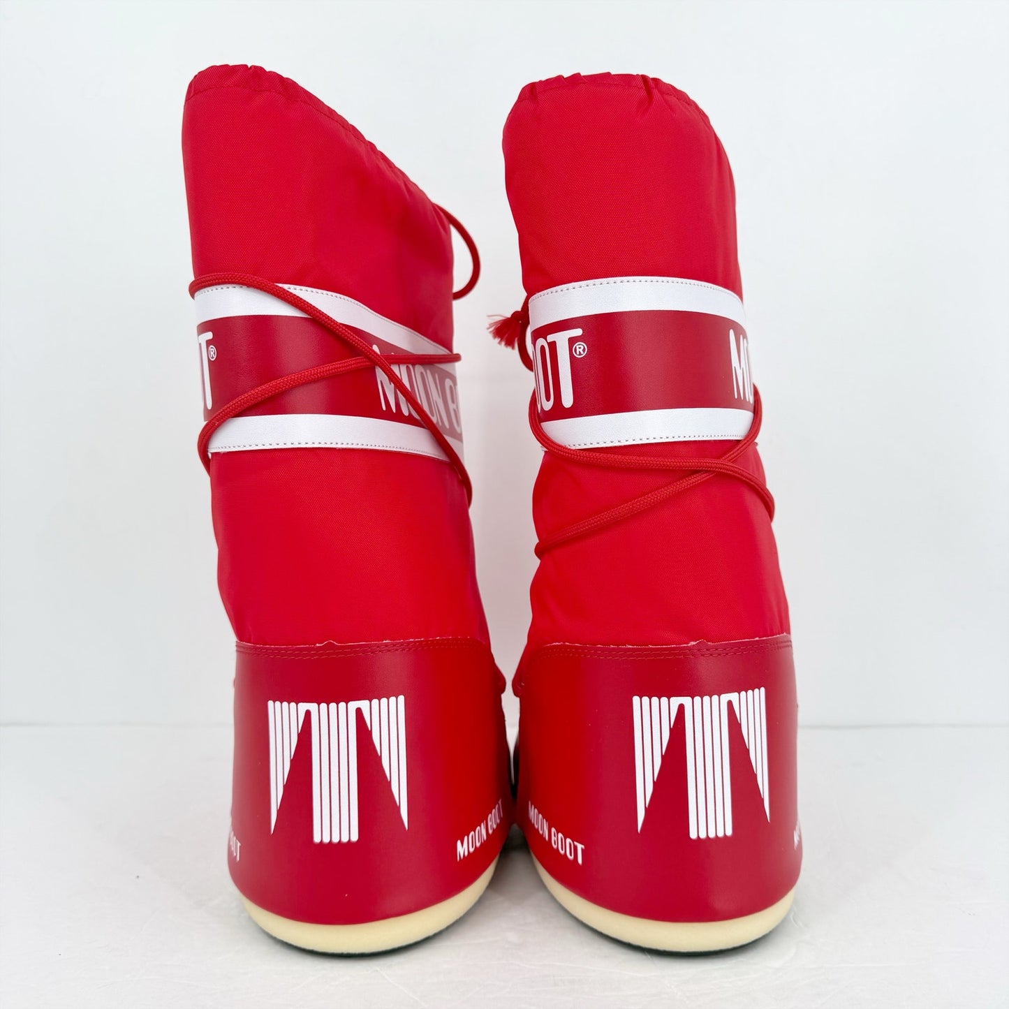 Moon Boot Womens Icon Tall Nylon Snow Boots EU 42/44 US 10-11.5 Red NWOB