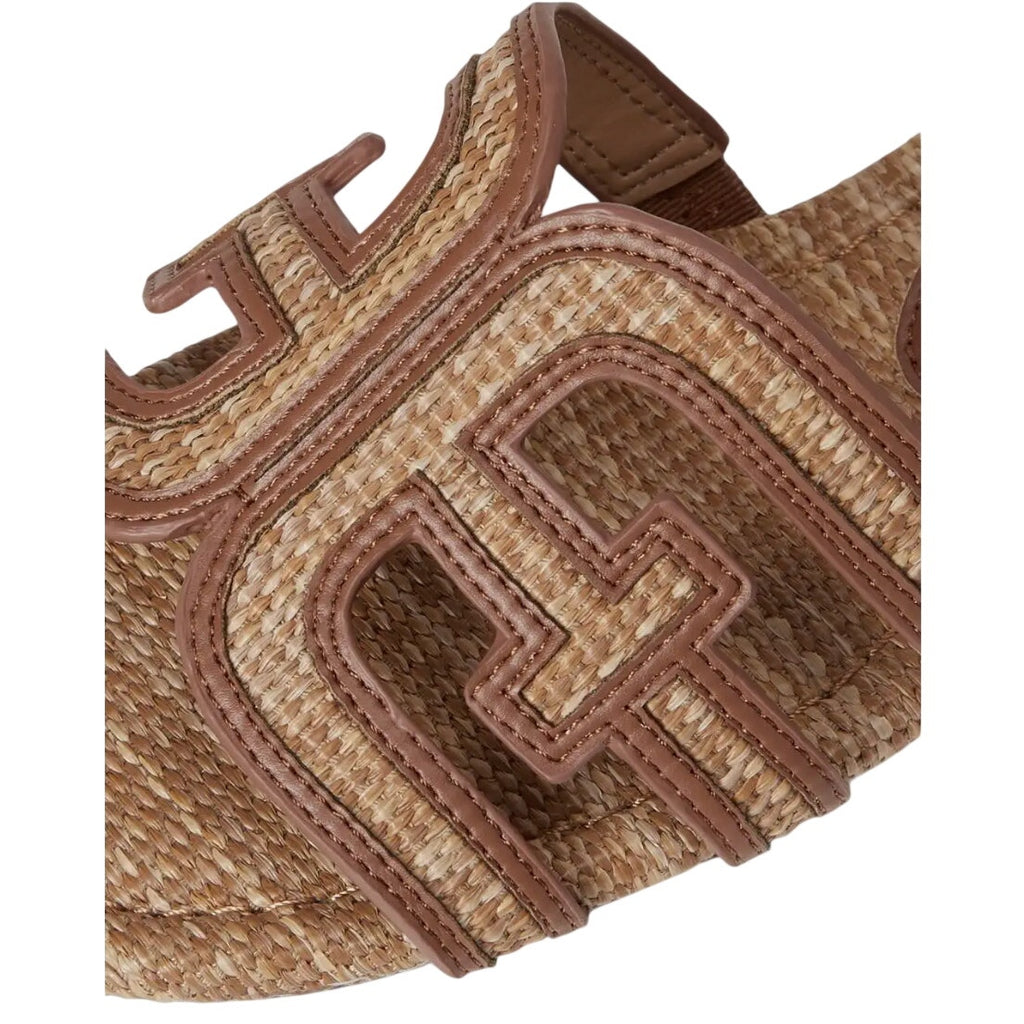 Sam Edelman Women's Bay Slide Sandals Size 7 EU 37 Tan Raffia Flats NIB