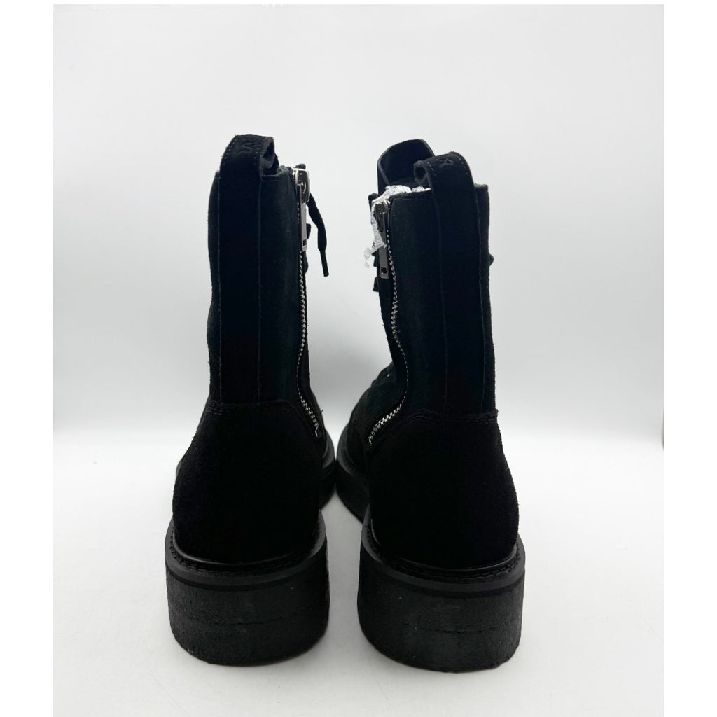 Saint Morta Men's Chunky Boots Size 12 EU 46 Black Suede Lace Up NIB