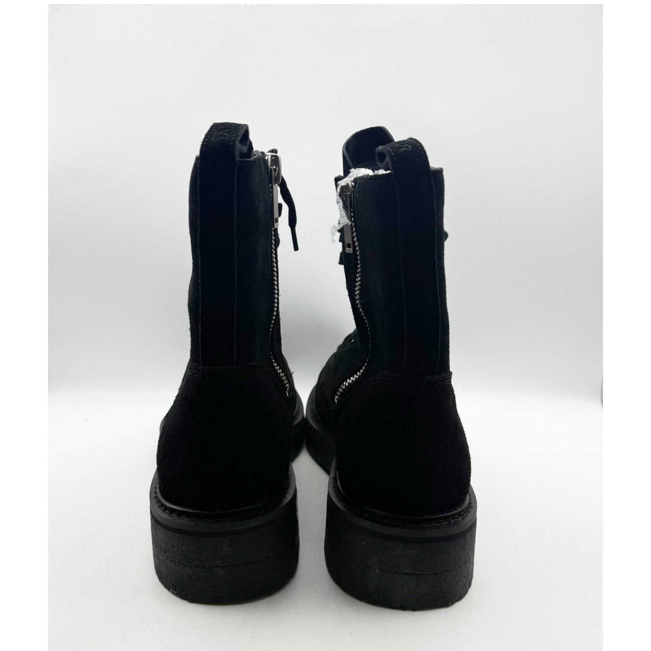 Saint Morta Men's Chunky Boots Size 12 EU 46 Black Suede Lace Up NIB