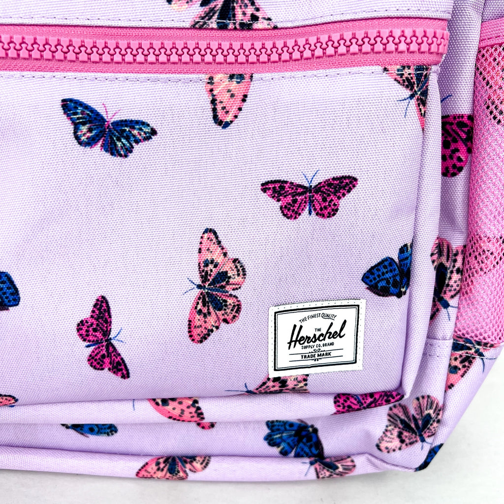 HERSCHEL HERITAGE Youth Backpack 26L Purple Lavendula Butterflies NWT
