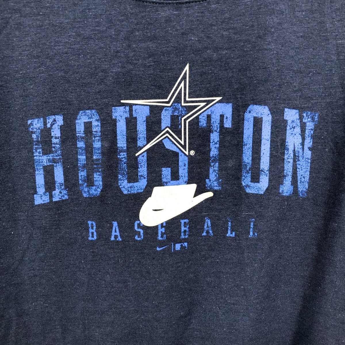 NIKE Women's MLB Houston Cooperstown Arch T-Shirt Large Navy Blue NWT NKMV-44B