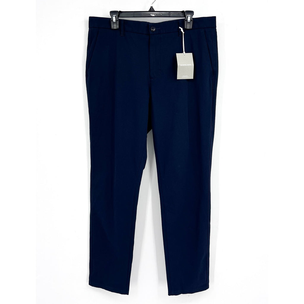 EVERLANE Uniform Mens Performance Chino Pants 34x30 Navy Blue Athletic Fit NWT