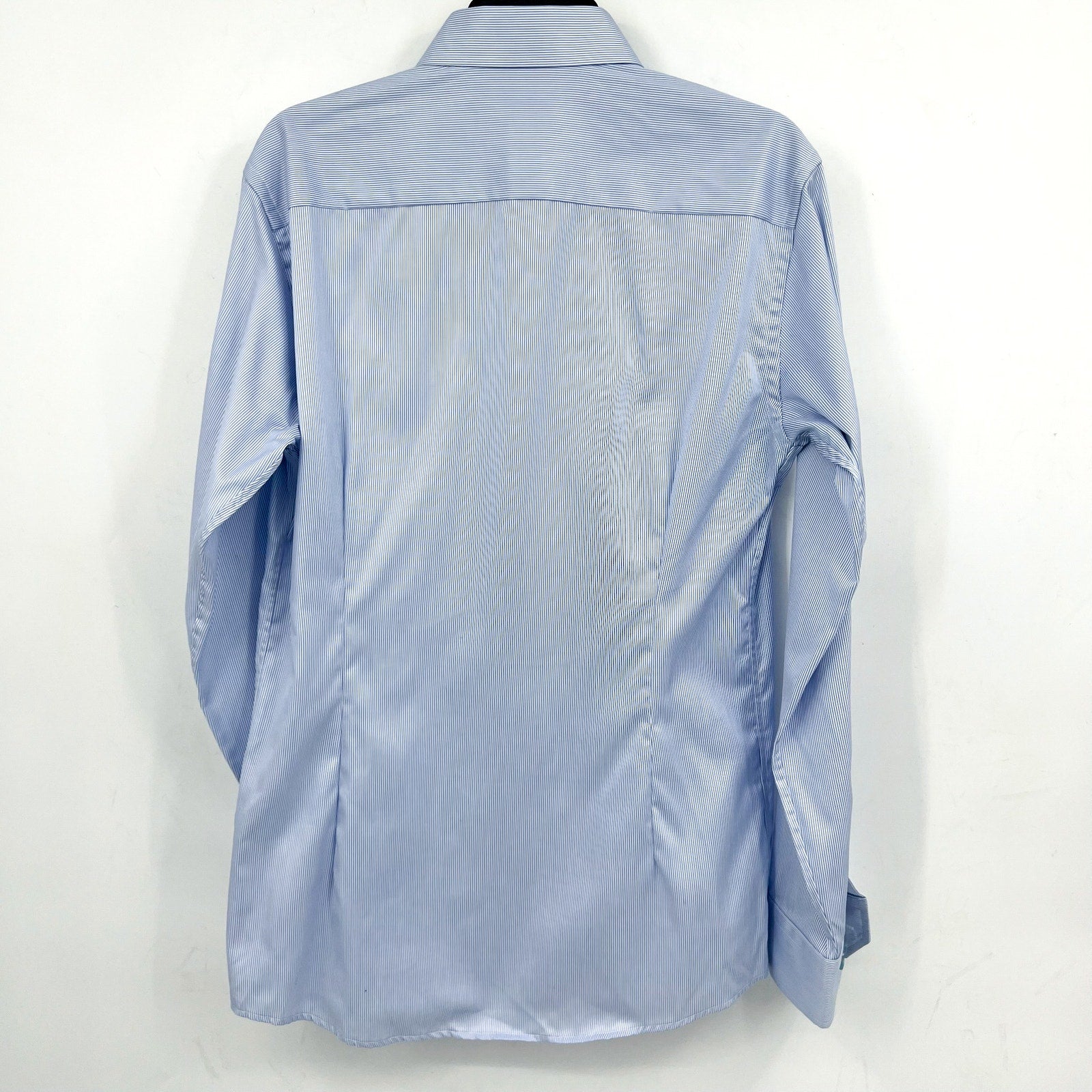ETON Men's Slim Fit Poplin Thin Stripe Dress Shirt Size 39/15.5 Blue White NWOT
