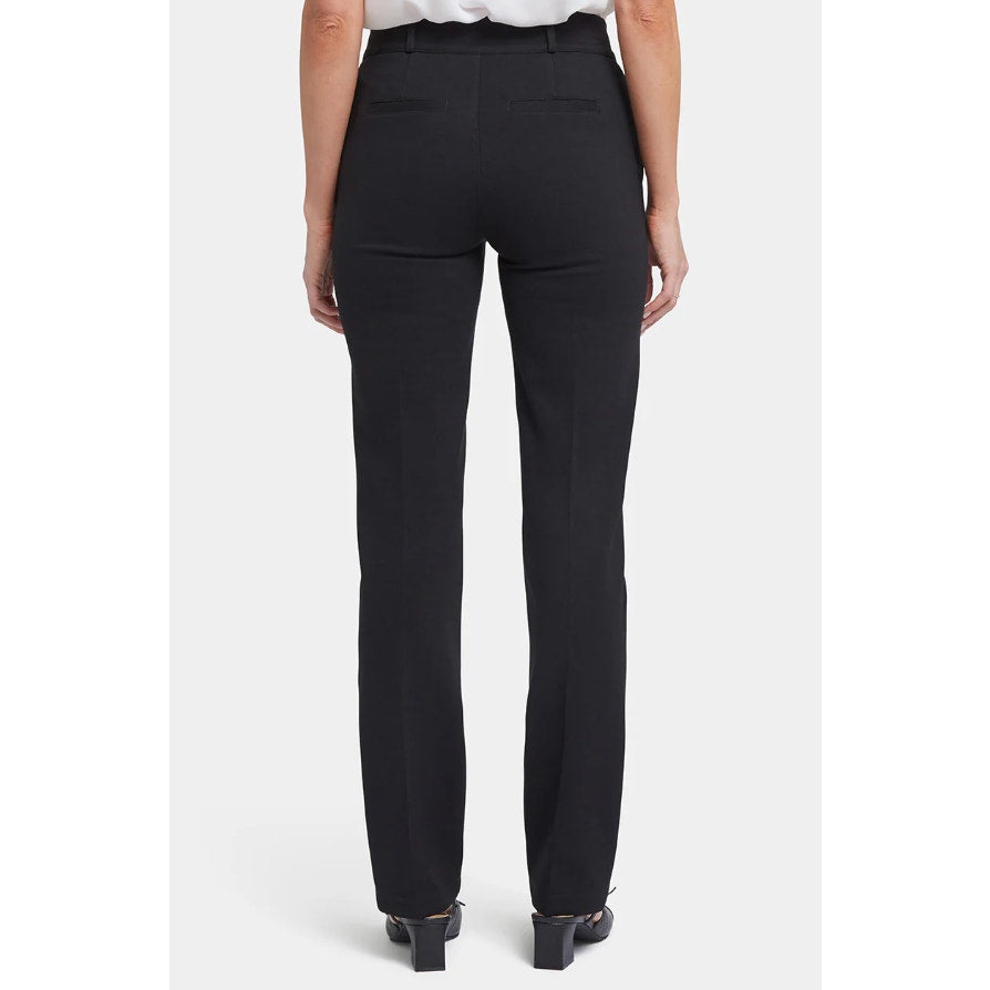 NYDJ Women's Classic Sculpt-Her Trouser Pants Size 6 Black Stretch Ponte NWT
