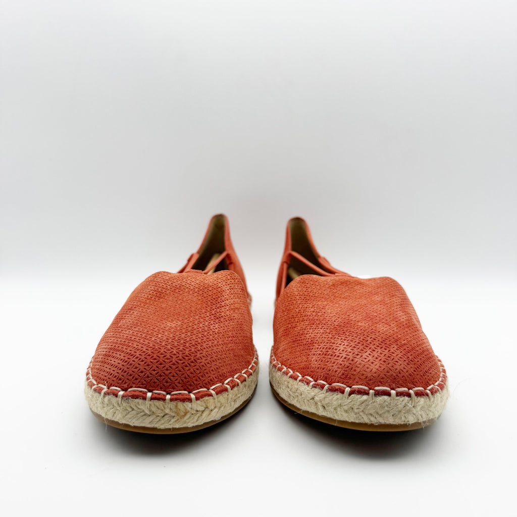 Eileen Fisher Womens Lee Espadrille Flats Size US 8.5 Red Full Grain Leather